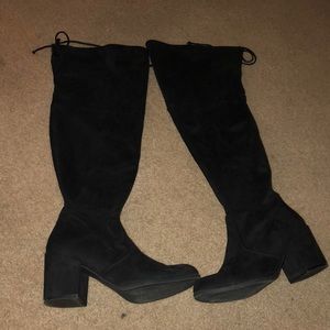 Over the knee wide boot